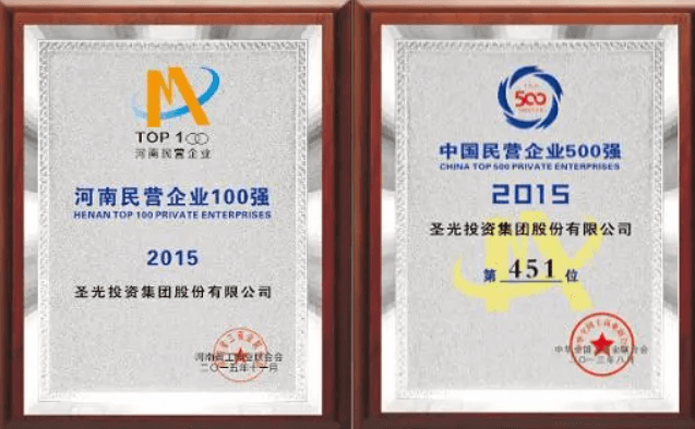 河南民营企业100强 中国民营企业500强